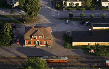 Virserums stationshus flygbild