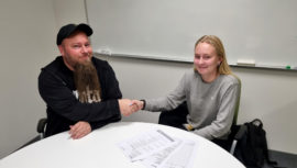 Robert Andersson sektionschet på Hultsfreds kommun tillsammans med Lisa Andersson som vann ett provjobb