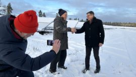 Invigning solcellspark Johan Ehrenberg ETC och Lars Rosander